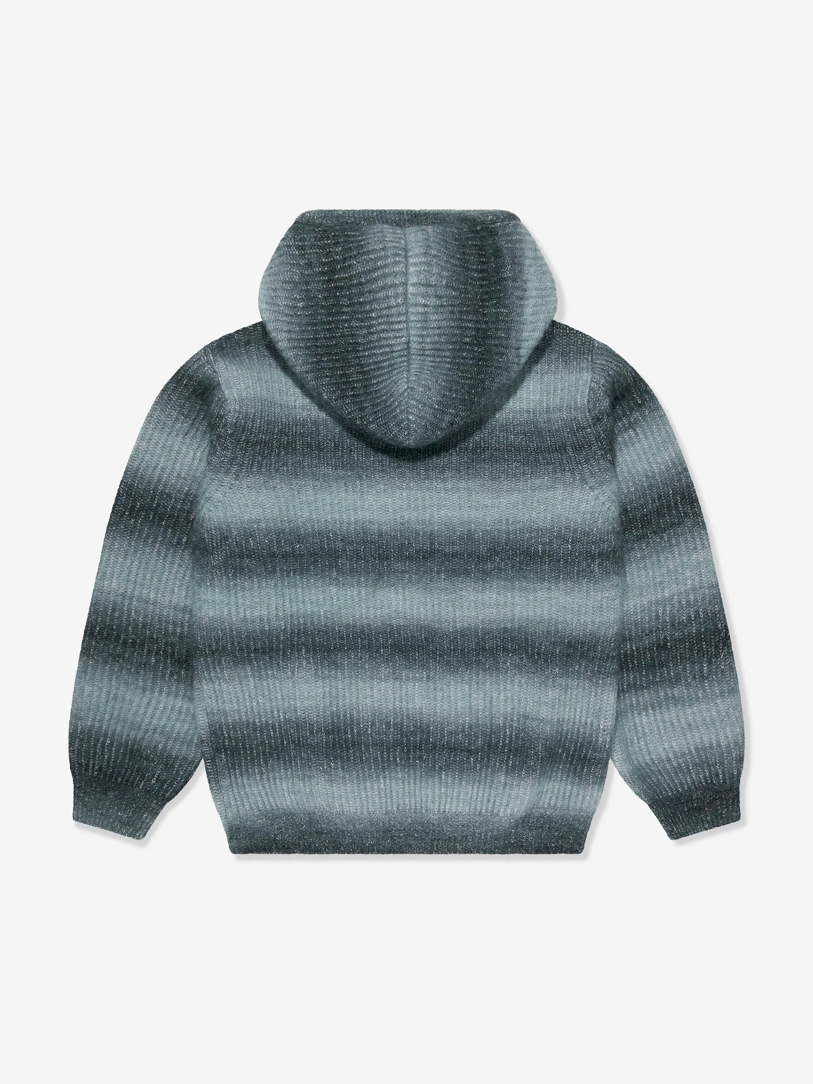 Missoni Kids Knitted Hoodie in Grey