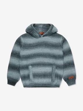 Missoni Kids Knitted Hoodie in Grey