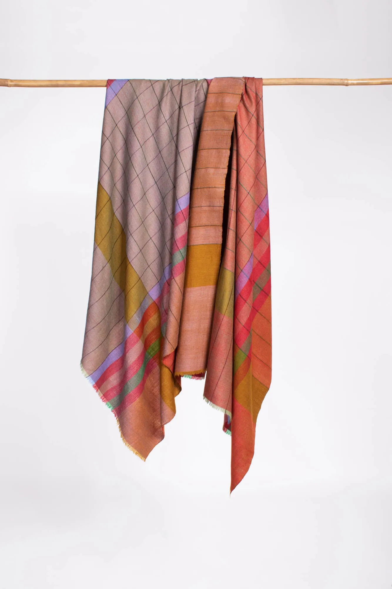 Multi Color Dorukha Artistic Pashmina Shawl - UTTLESFORD