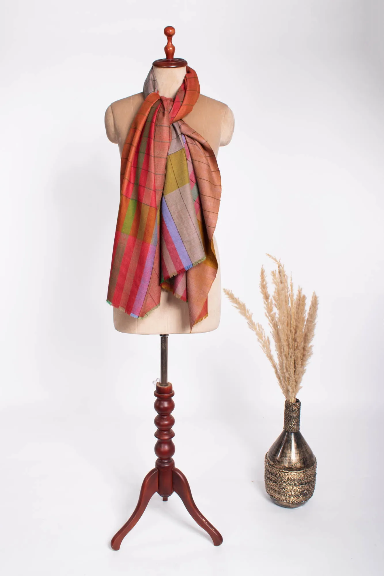 Multi Color Dorukha Artistic Pashmina Shawl - UTTLESFORD