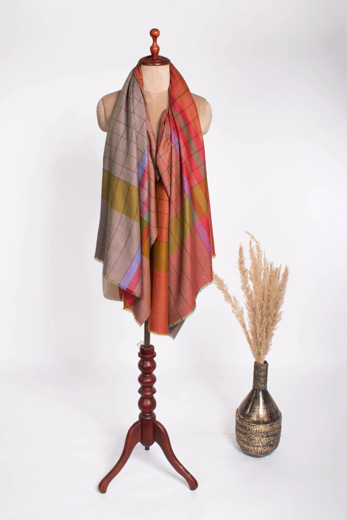 Multi Color Dorukha Artistic Pashmina Shawl - UTTLESFORD