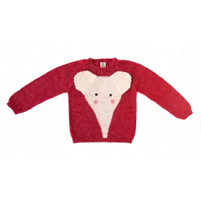 Nanay Floppy Ears White Elephant Sweater in Rose