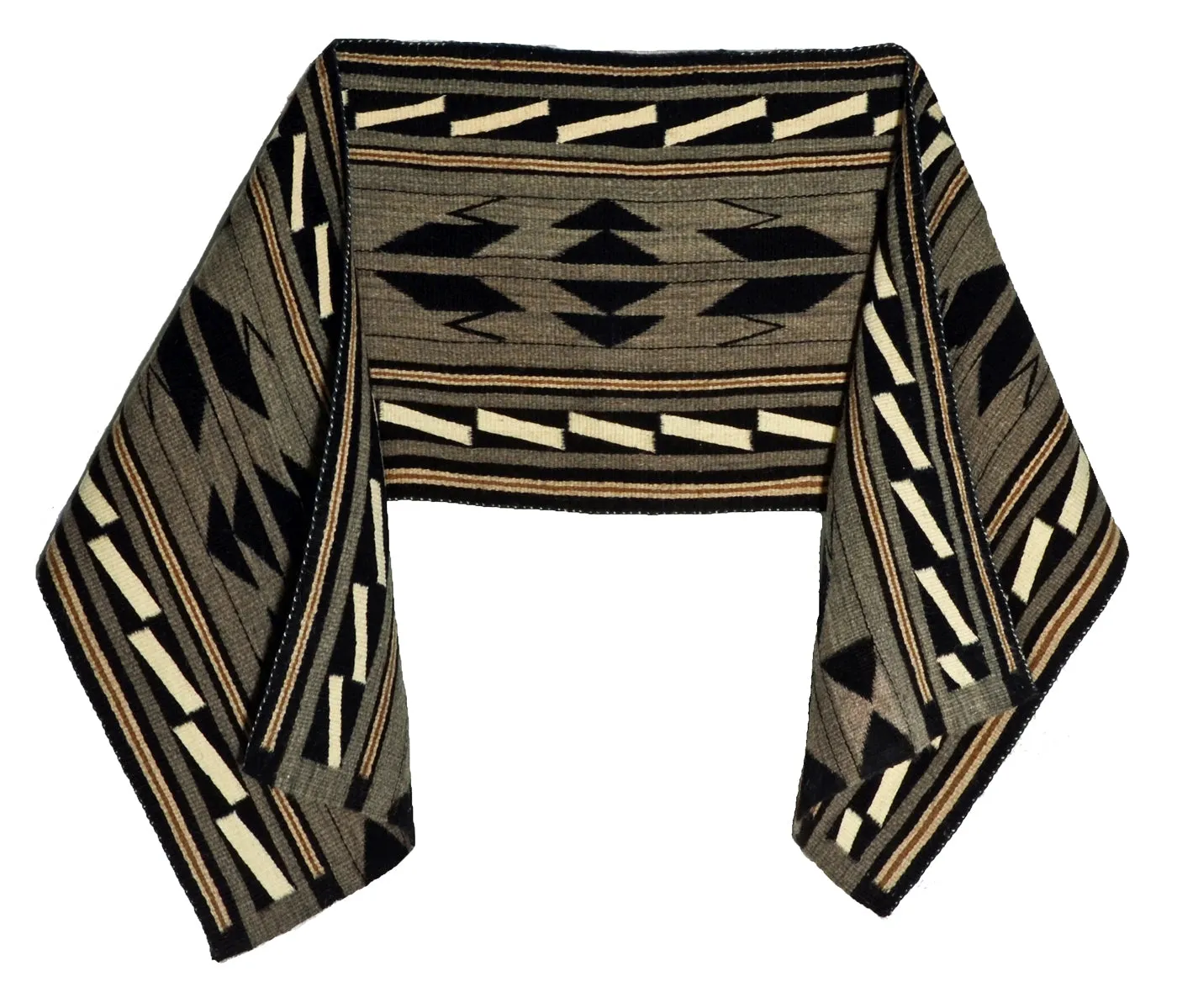 Navajo Shawl : Julia Upshaw : Churro 1652 : 16" x 69" (2'4" x 5'9")