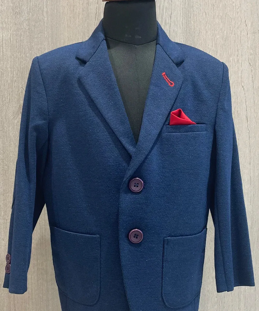 Navy Blue Colored Blazer for Party for Boys