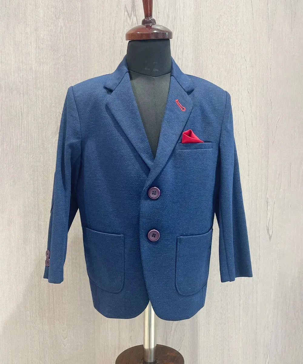 Navy Blue Colored Blazer for Party for Boys