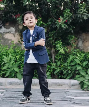 Navy Colored Blazer Set for Boys