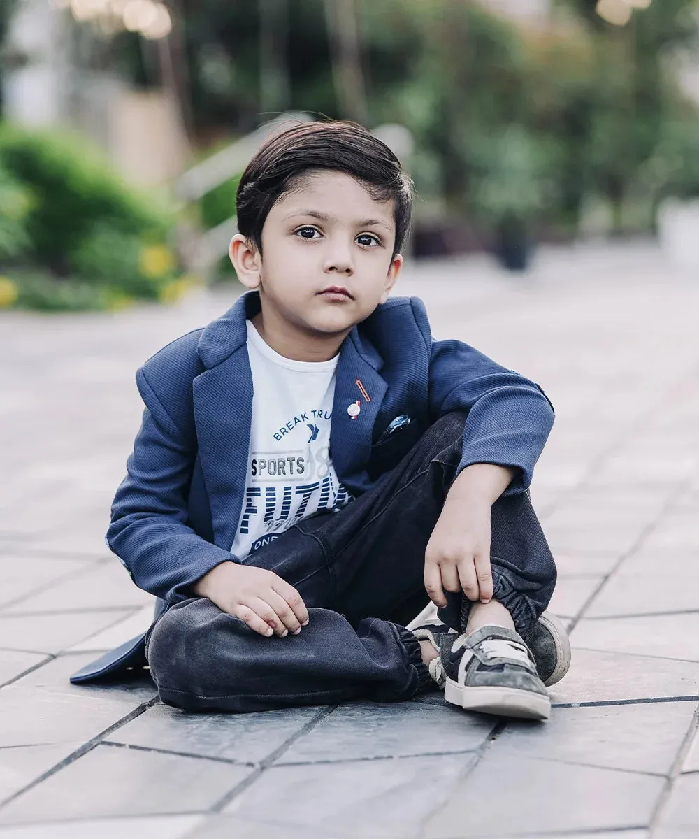 Navy Colored Blazer Set for Boys