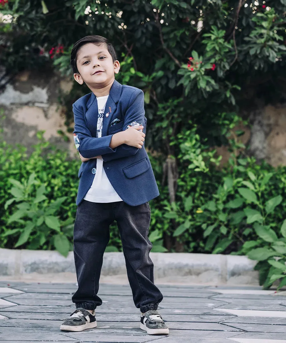 Navy Colored Blazer Set for Boys