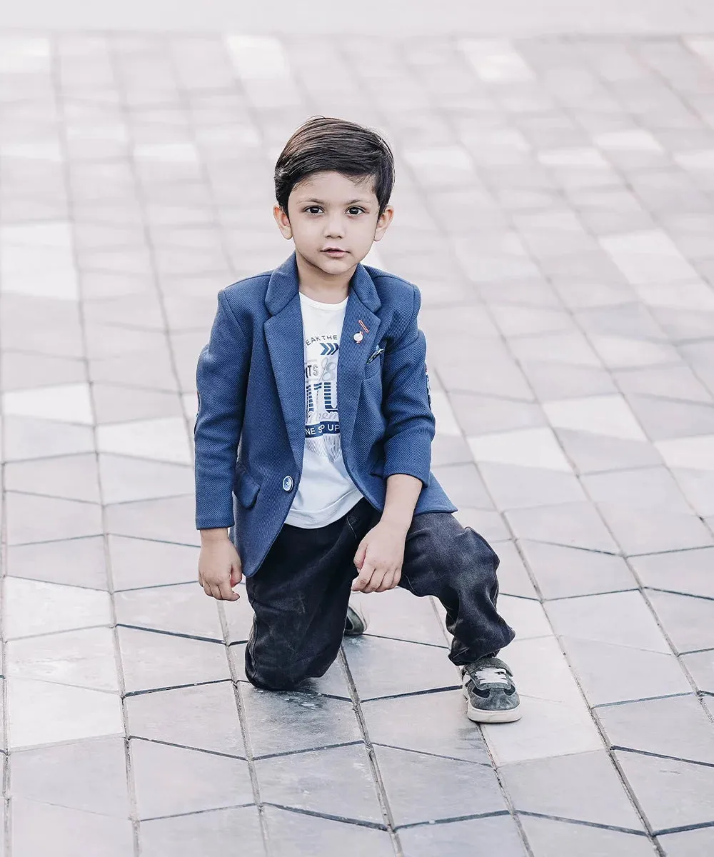 Navy Colored Blazer Set for Boys