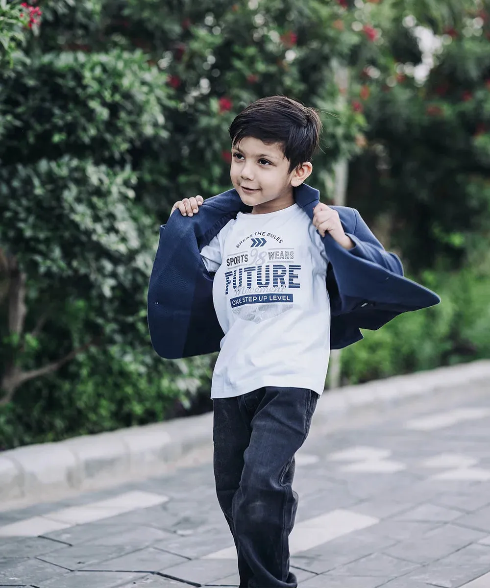 Navy Colored Blazer Set for Boys