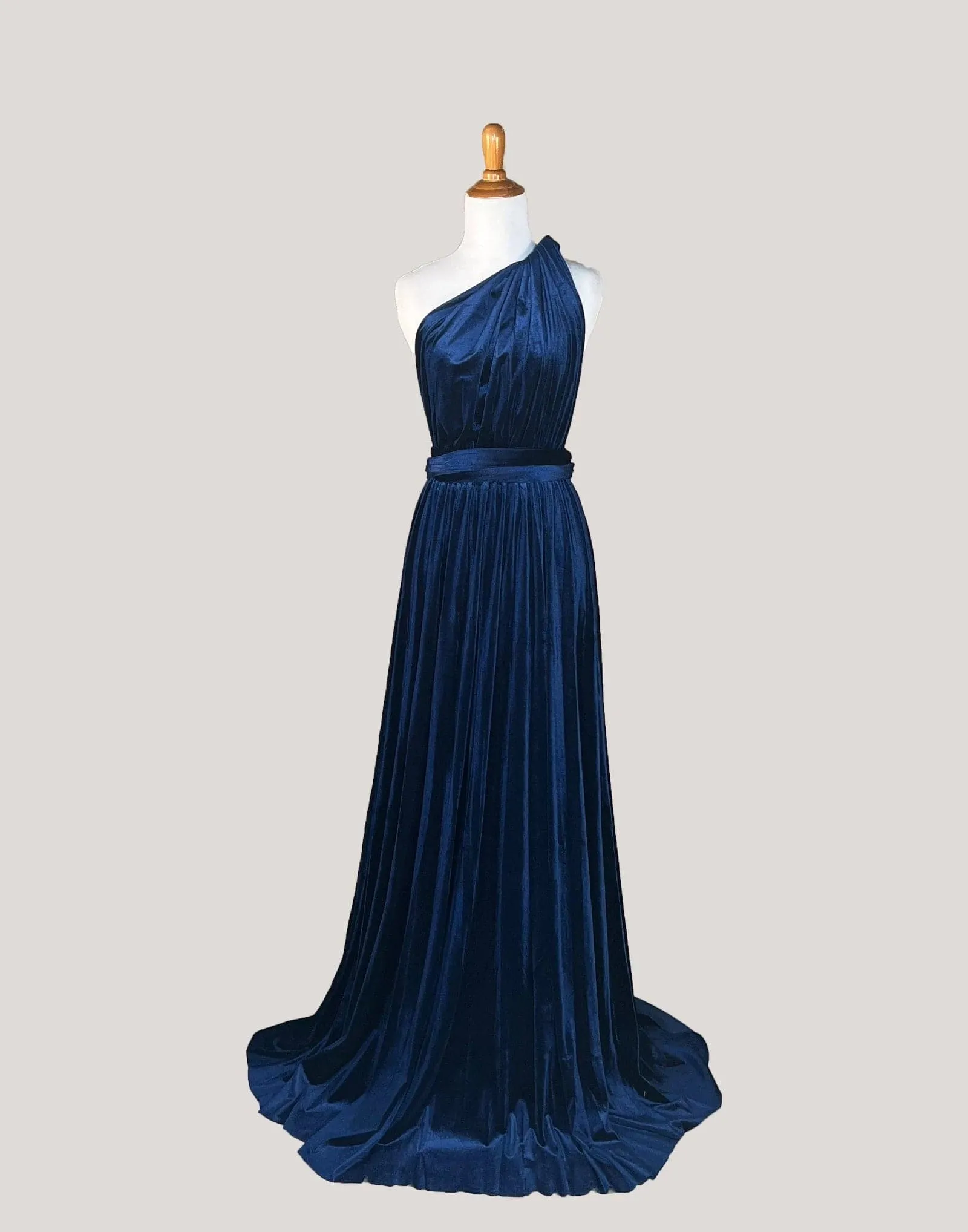 Navy Velvet Infinity Dress/ Wrap Convertible Bridesmaid Dress,Y20-14