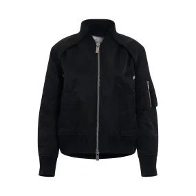 Nylon Twill Jacket in Black