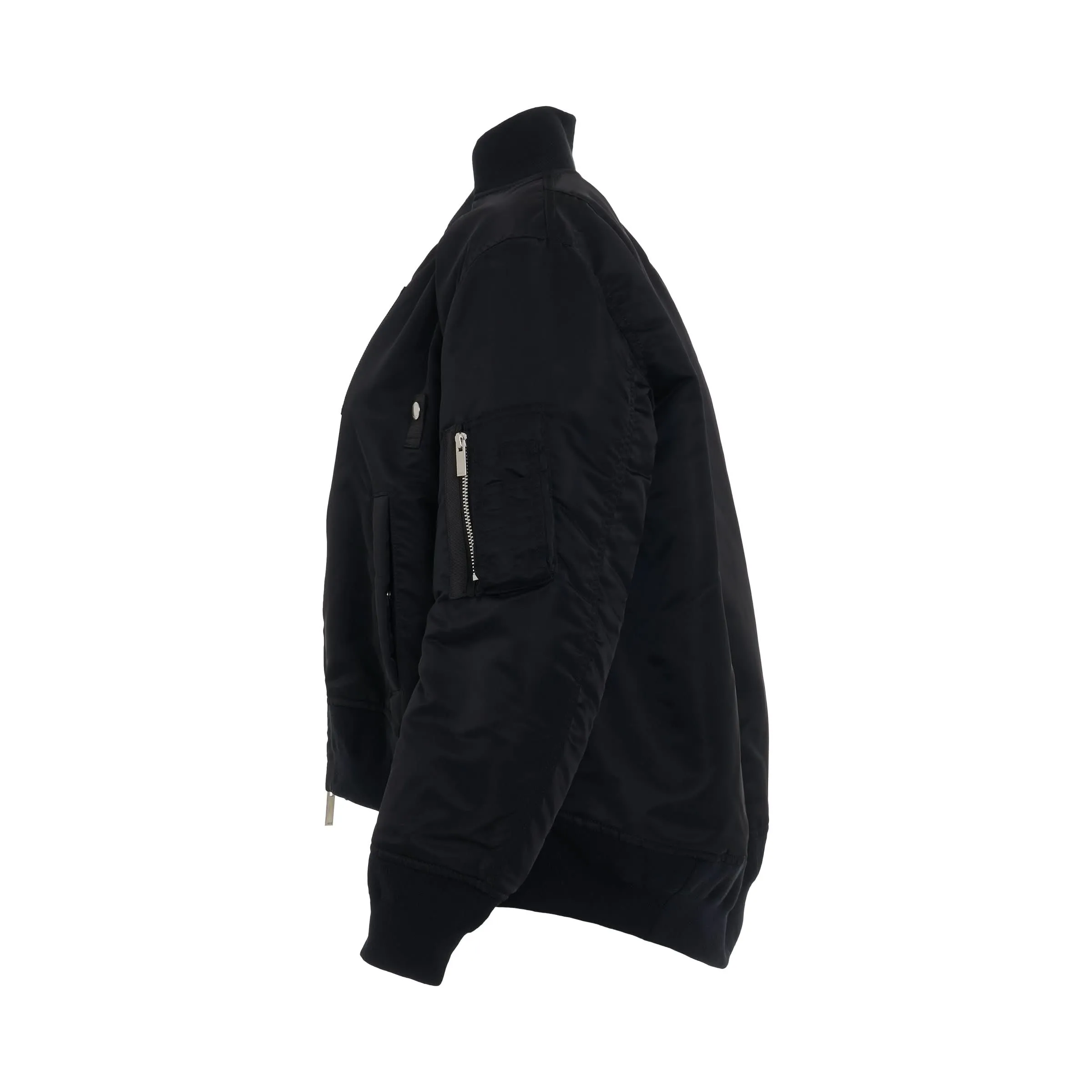 Nylon Twill Jacket in Black