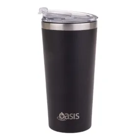 Oasis Insulated Double Wall Travel Mug 480ml - Matte Black