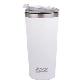 Oasis Insulated Double Wall Travel Mug 480ml - White