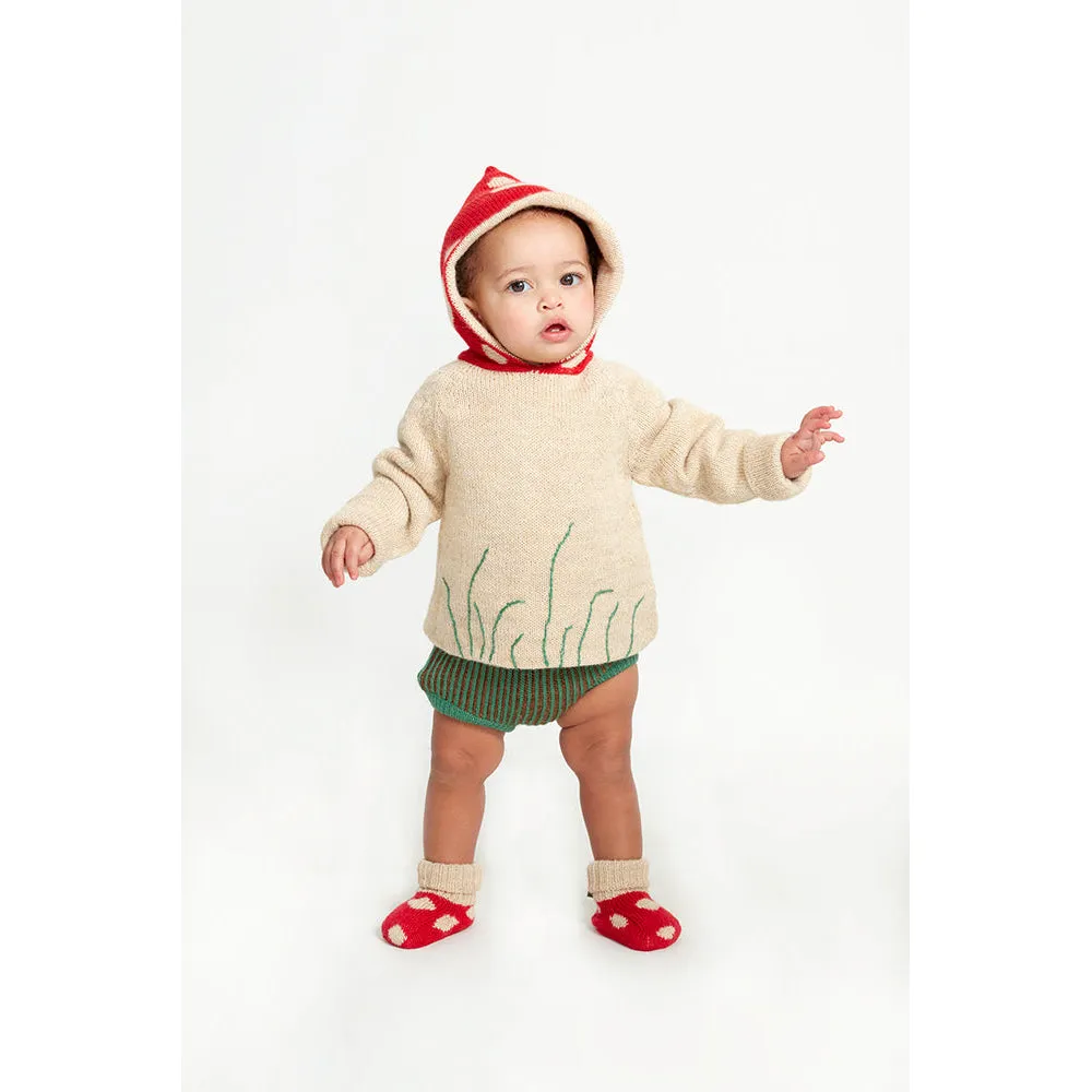 Oeuf Mushroom Hoodie Beige Mushroom