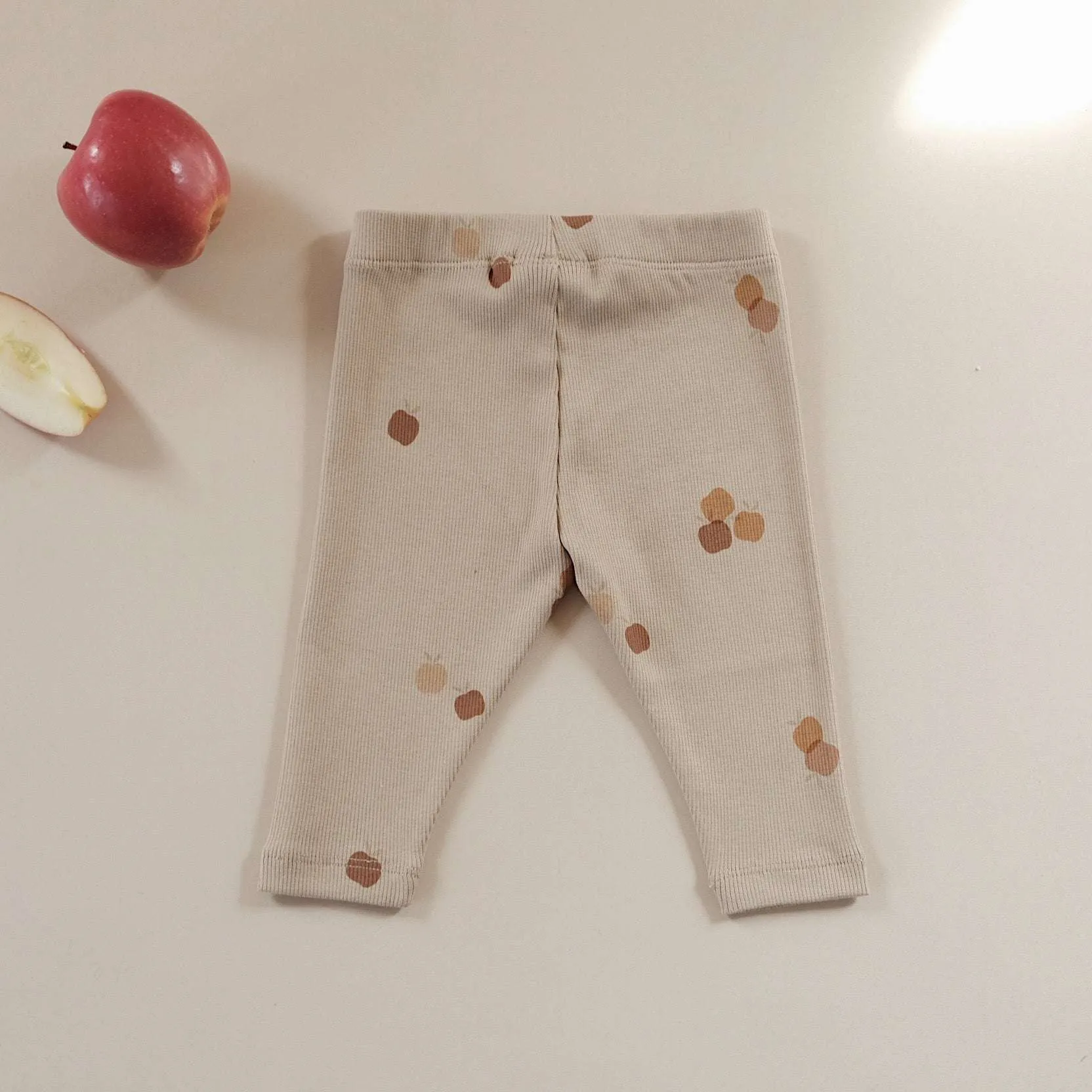 Organic Rib Leggings - Pure Apple