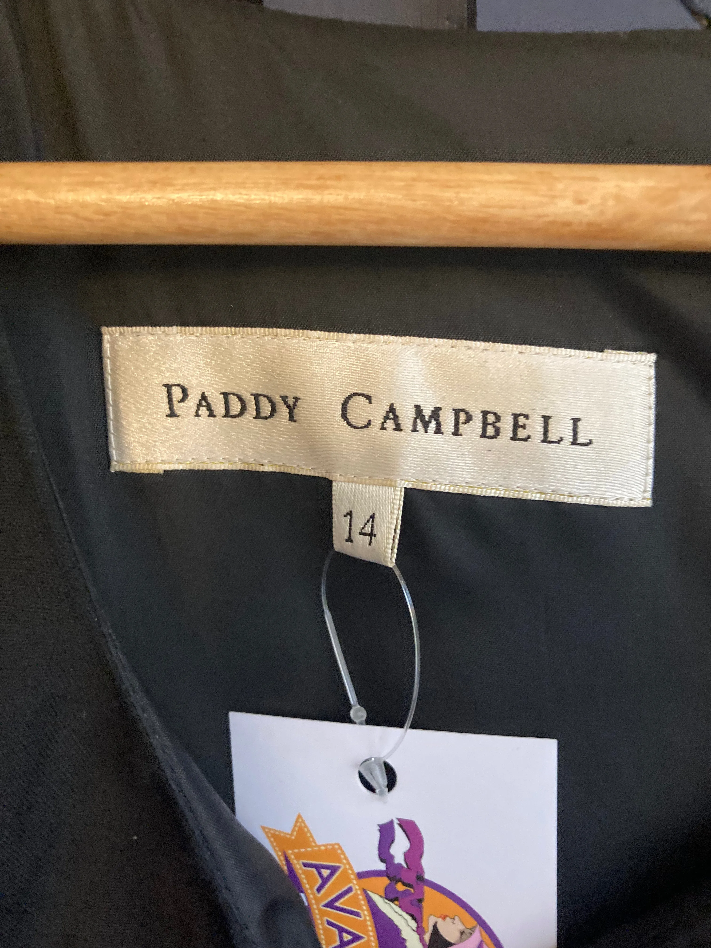 Paddy Campbell Linen Black Sleeveless Dress UK Size 14