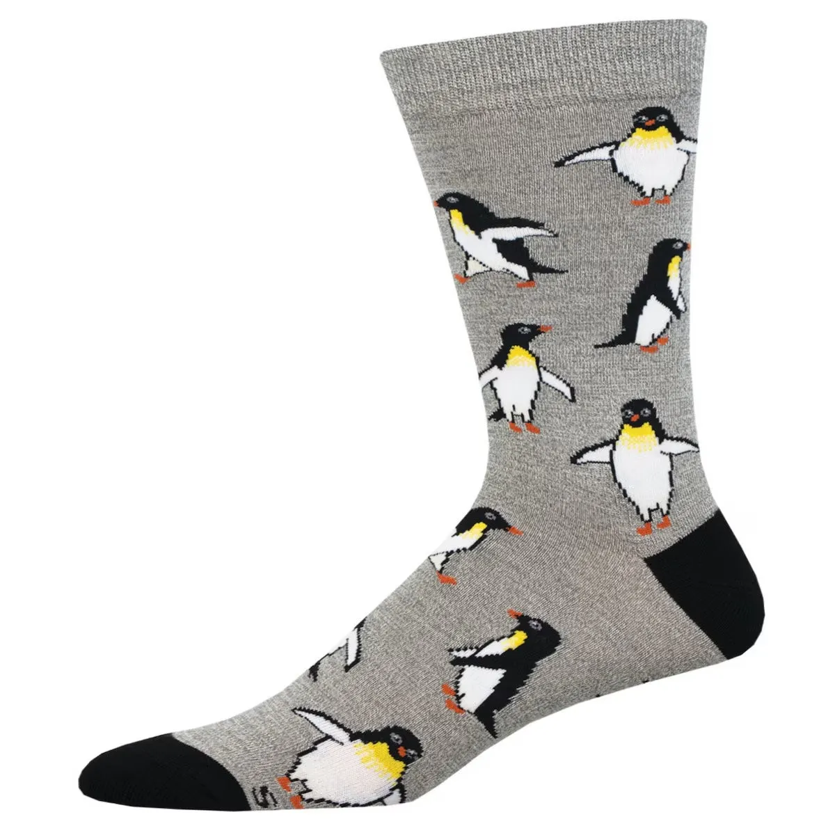 Penguin Personality (Heather Grey) Bamboo Crew L/XL