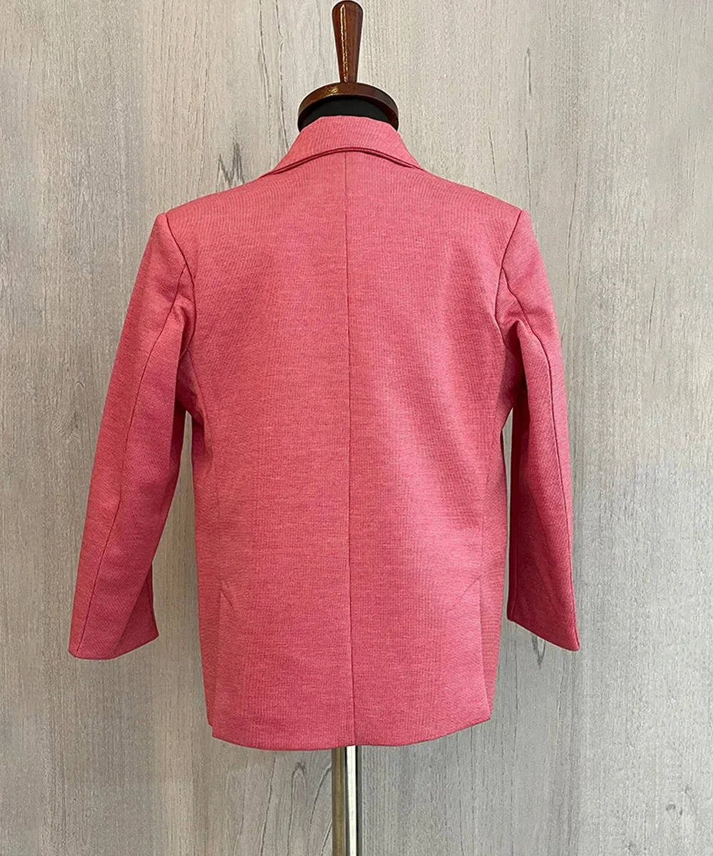 Pink Colored Blazer Set for Kid Boys