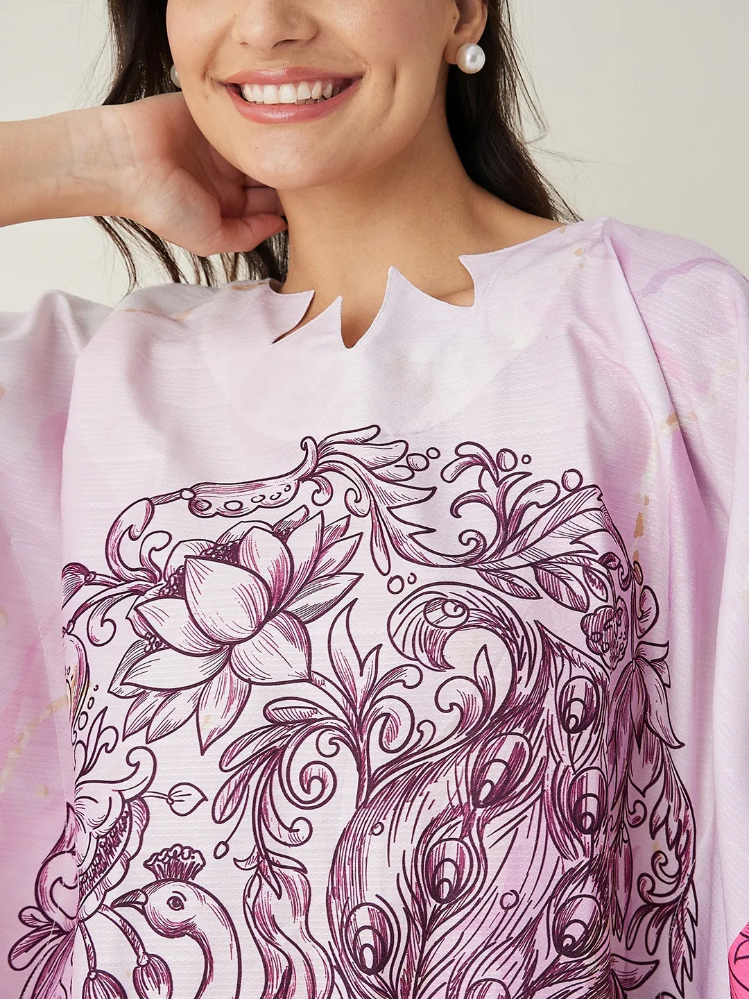 Pink Tranquil Mandala Resort Kaftan