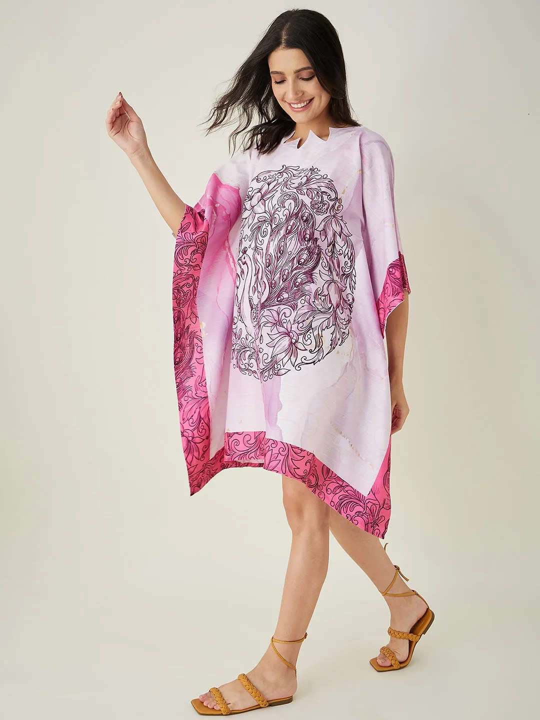 Pink Tranquil Mandala Resort Kaftan