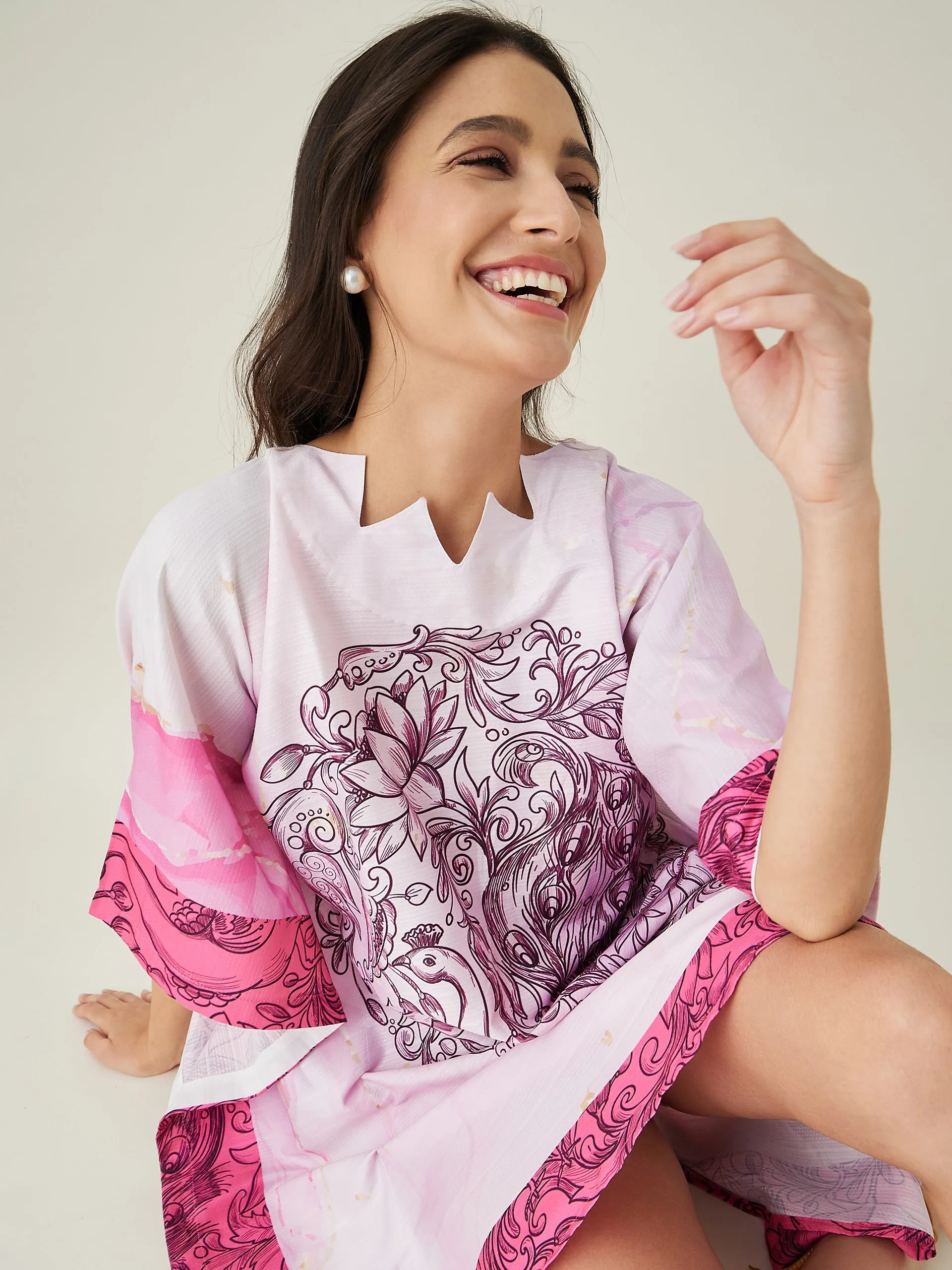 Pink Tranquil Mandala Resort Kaftan