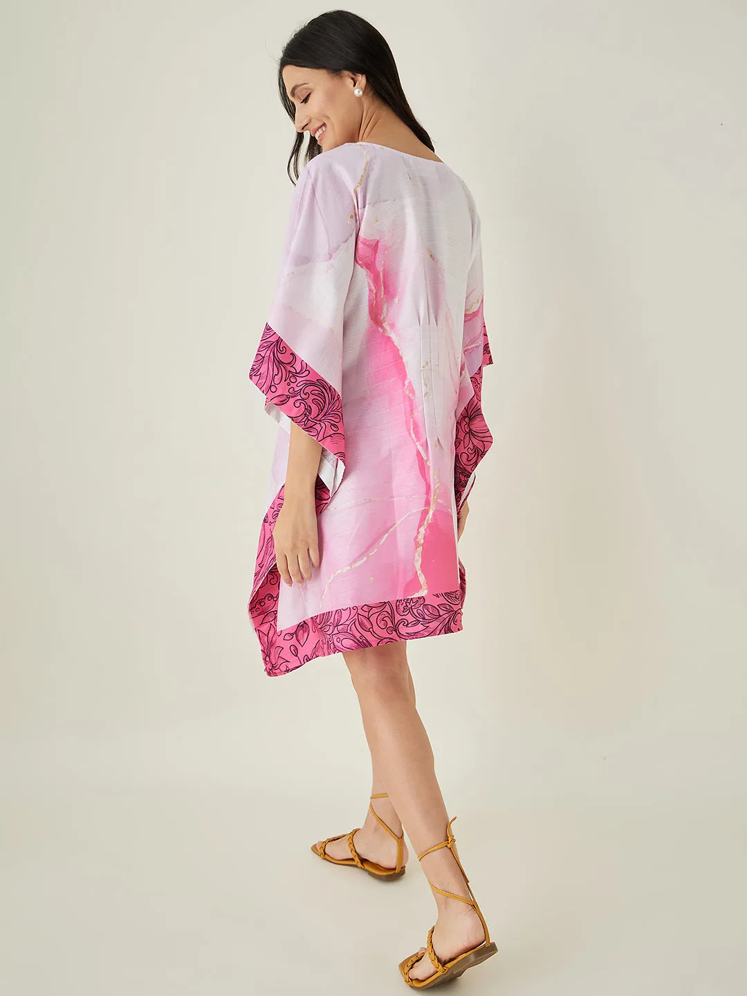 Pink Tranquil Mandala Resort Kaftan