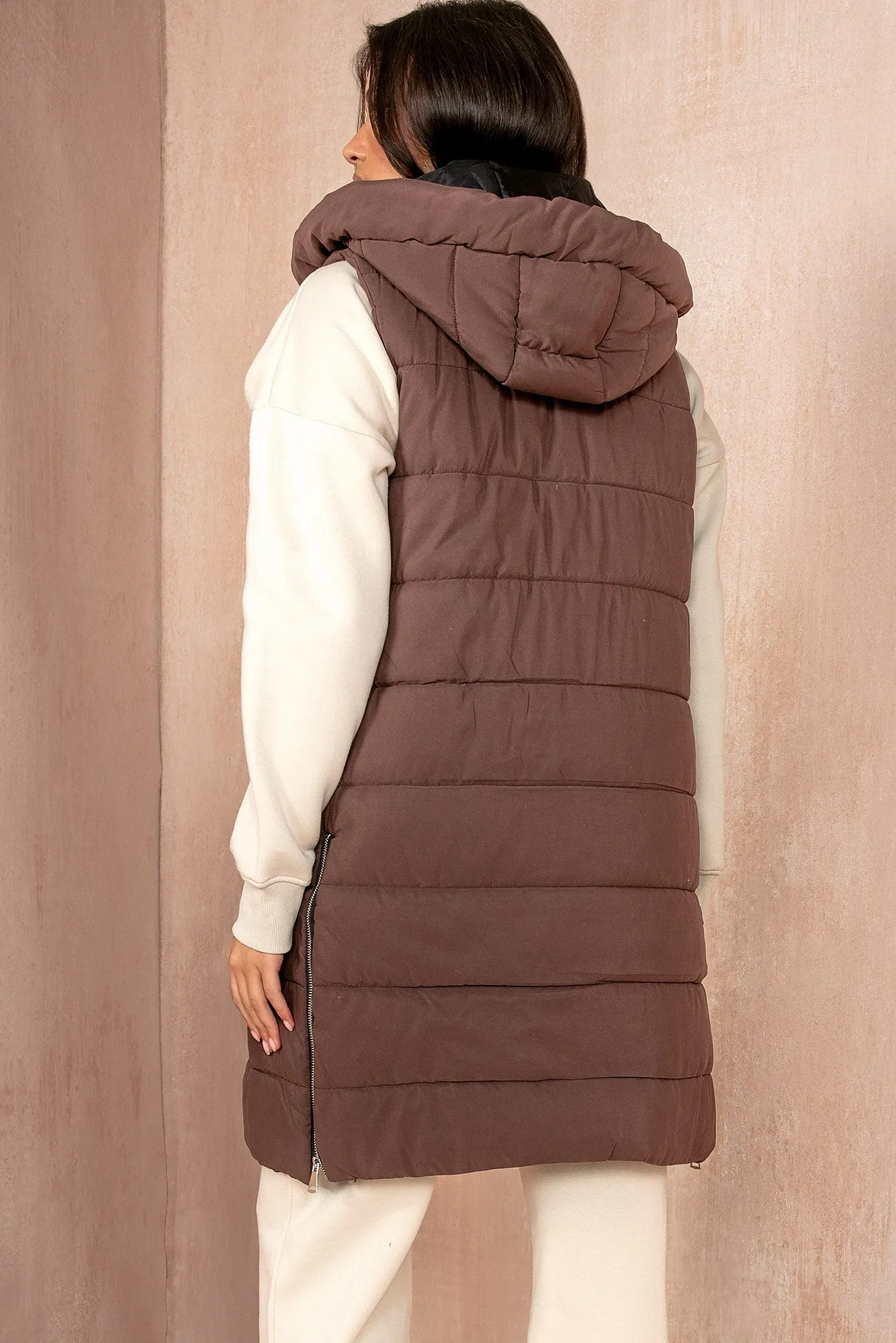 Pippa Chocolate Oversized Longline Gilet