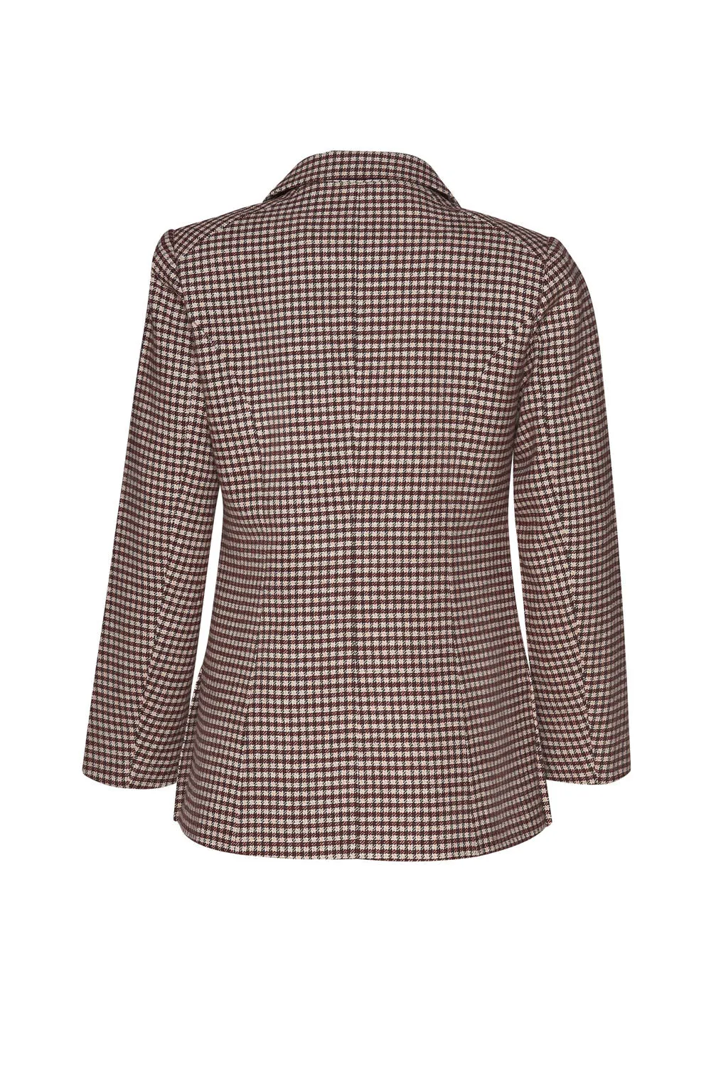 Plaid Pitt Blazer in Choc/Beige Check