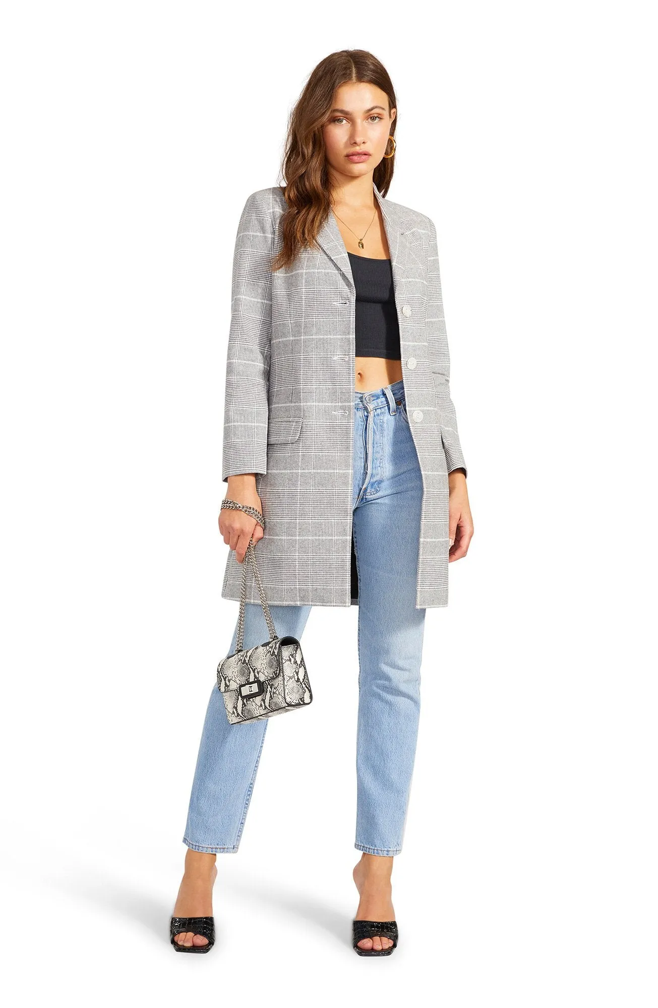 Plaid To Do It Blazer Coat