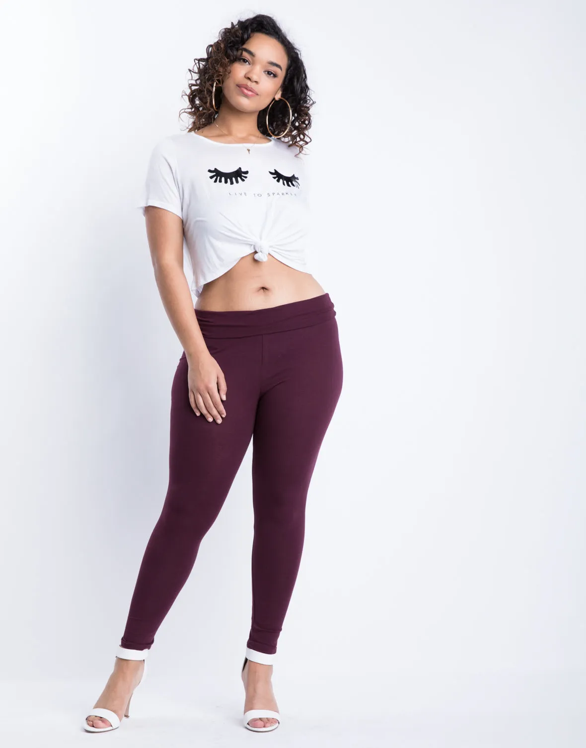 Plus Size Simple Stretch Leggings