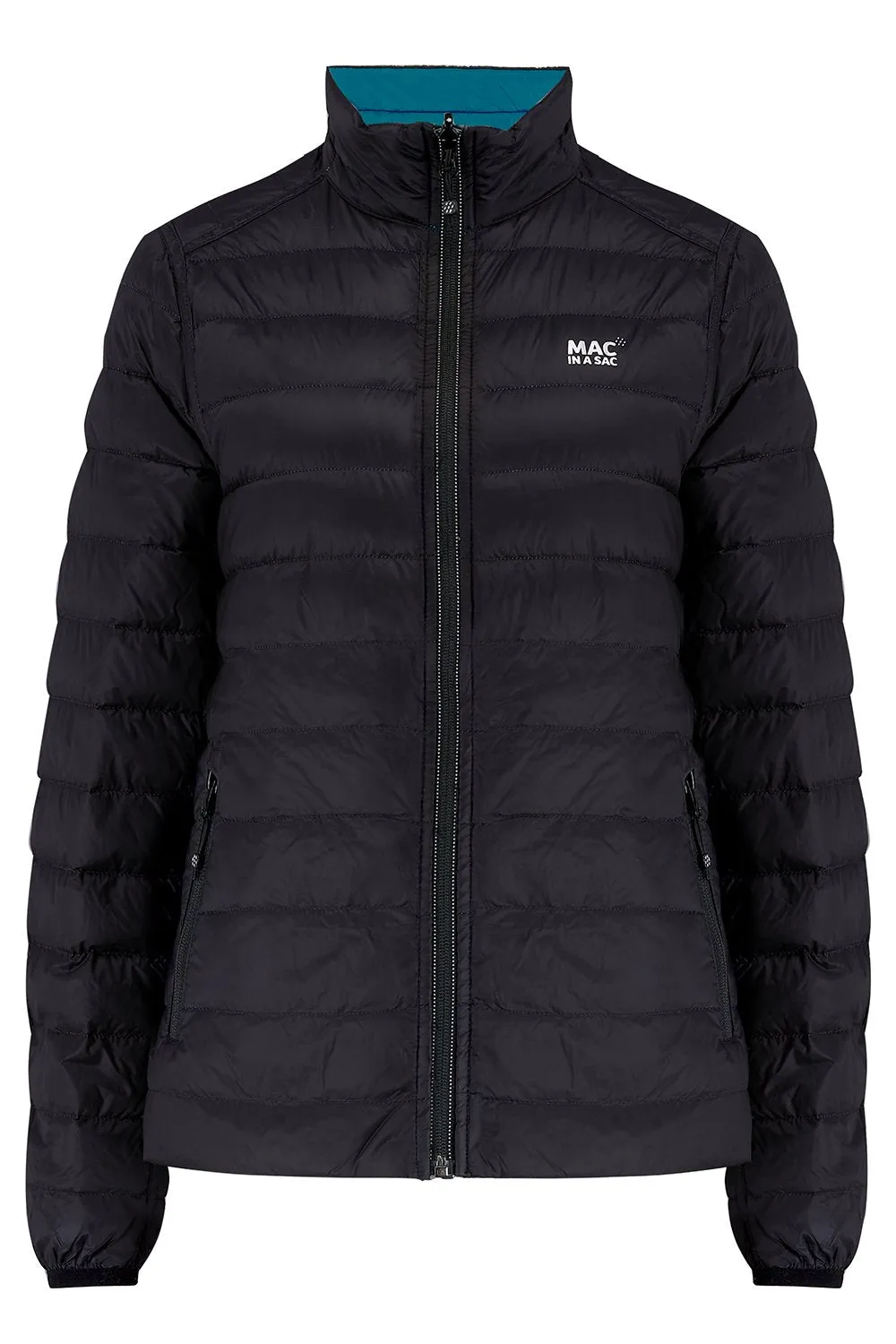 Polar II Womens Down Jacket - Jet Black Teal