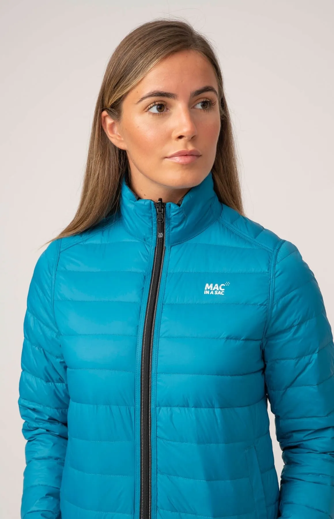 Polar II Womens Down Jacket - Jet Black Teal