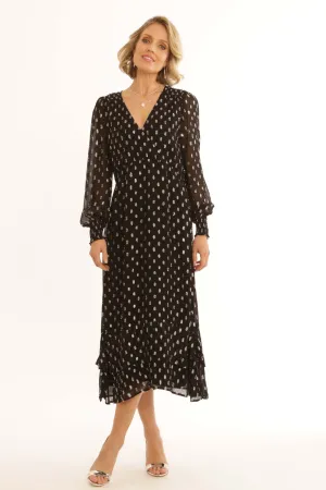 Pomodoro Clothing Spot Jacquard Dress 82451