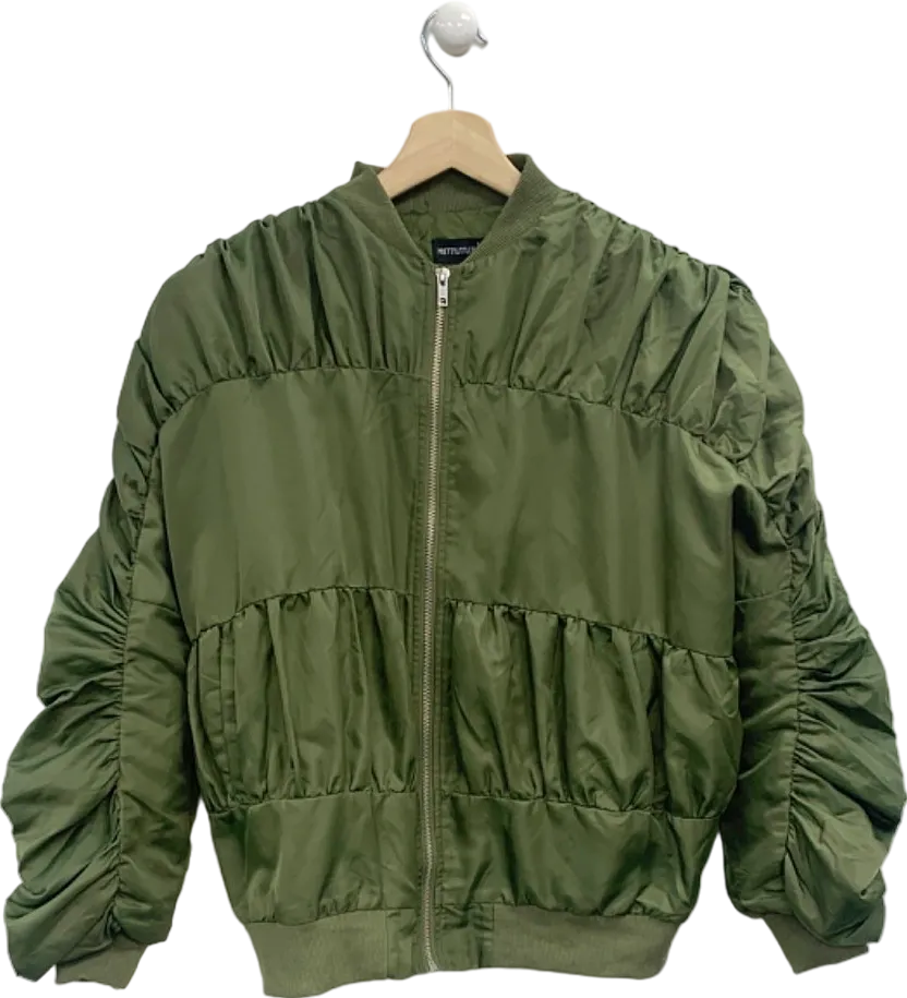 PrettyLittleThing Green Bomber Jacket UK 6