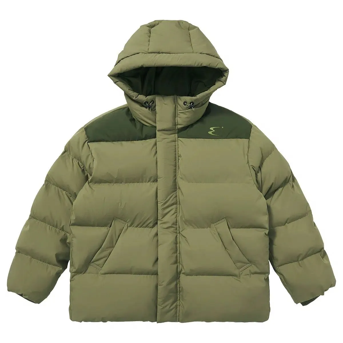 Puffer Jacket With Contrast Shoulders