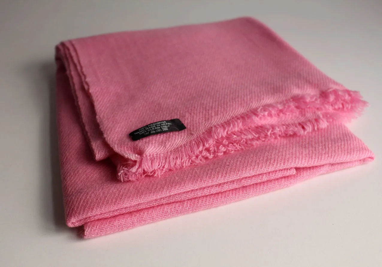 Pure Pashmina Shawl-Rose Pink