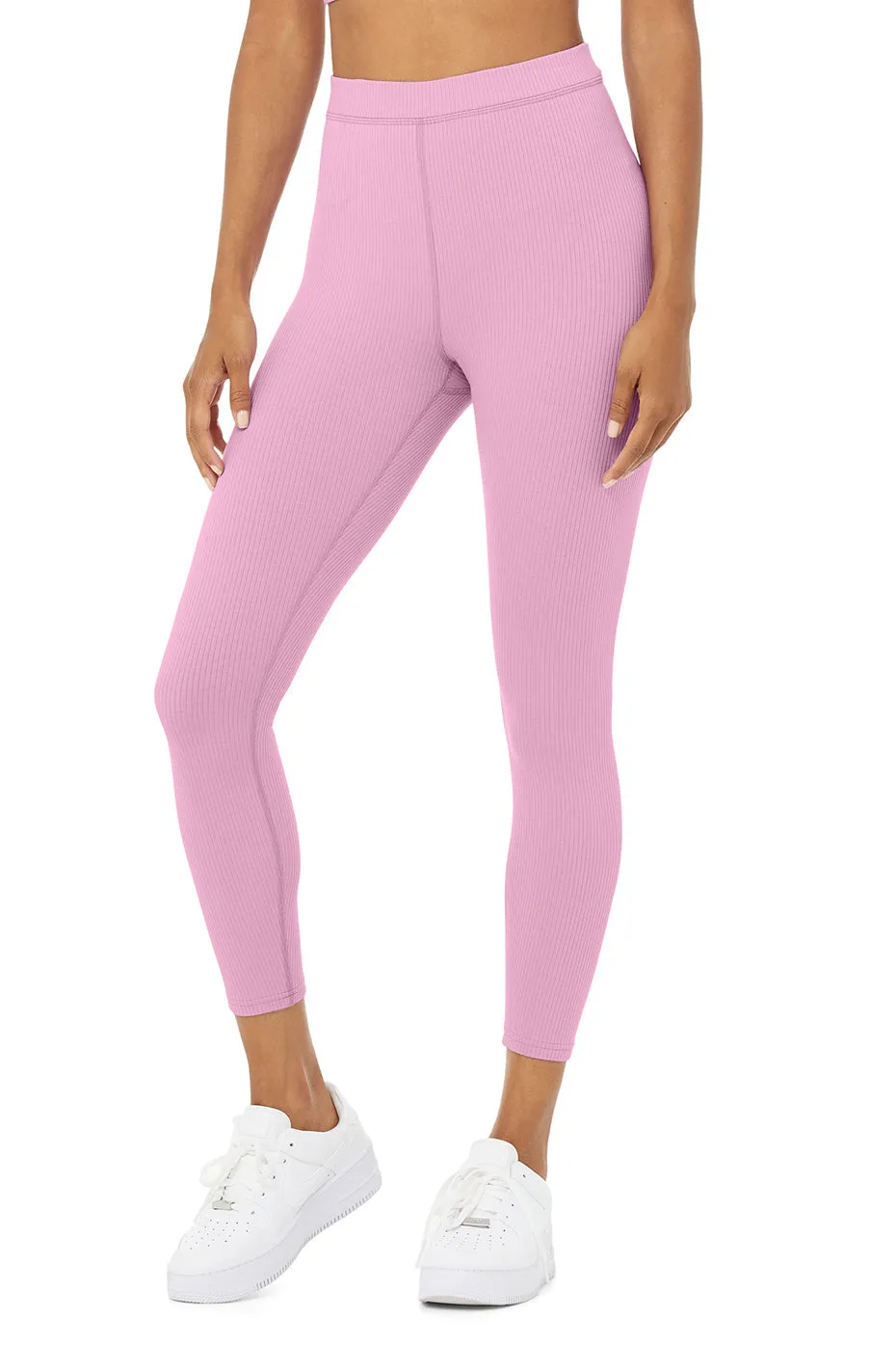 Ribbed High-Waist 7/8 Blissful Legging - Pink Lavender