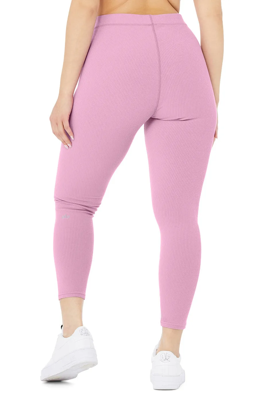 Ribbed High-Waist 7/8 Blissful Legging - Pink Lavender