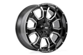 Rough Country 93 Series Wheel | One-Piece | Machined Black | 20x9 | 6x5.5/6x135 | 0mm | 2002-2006