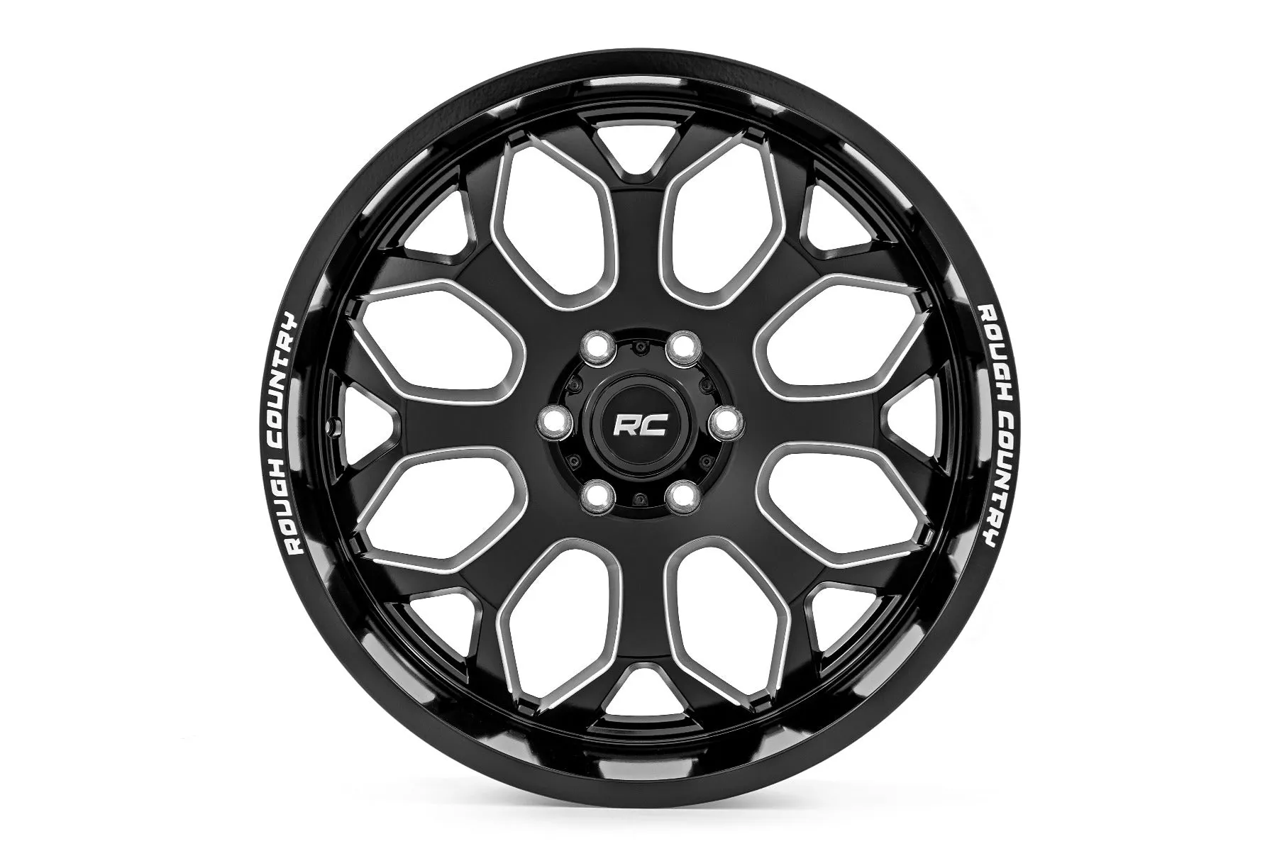 Rough Country 96 Series Wheel | One-Piece | Gloss Black | 20x10 | 6x5.5 | -19mm | 2002-2006