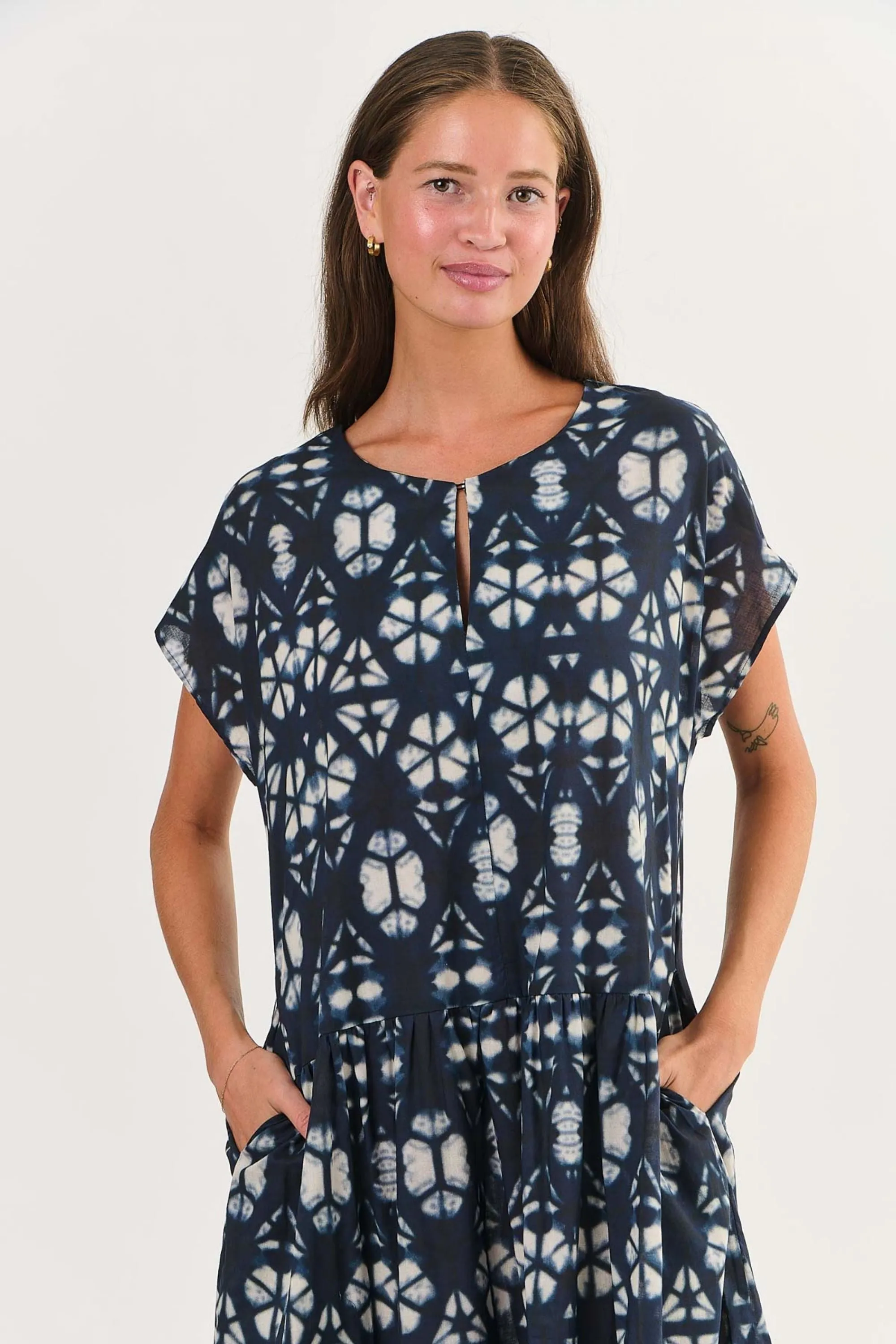 ROUND NECK COTTON DRESS - NAM38