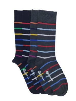 Roxtons Merino Stripe Ankle Socks