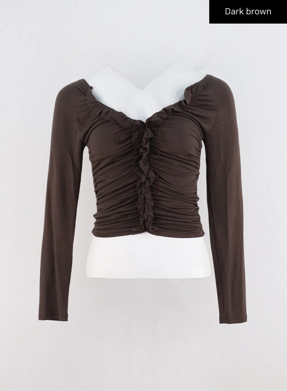 Ruffled U-Neck Crop Top CO313