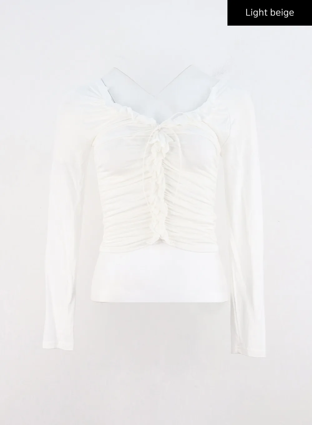 Ruffled U-Neck Crop Top CO313