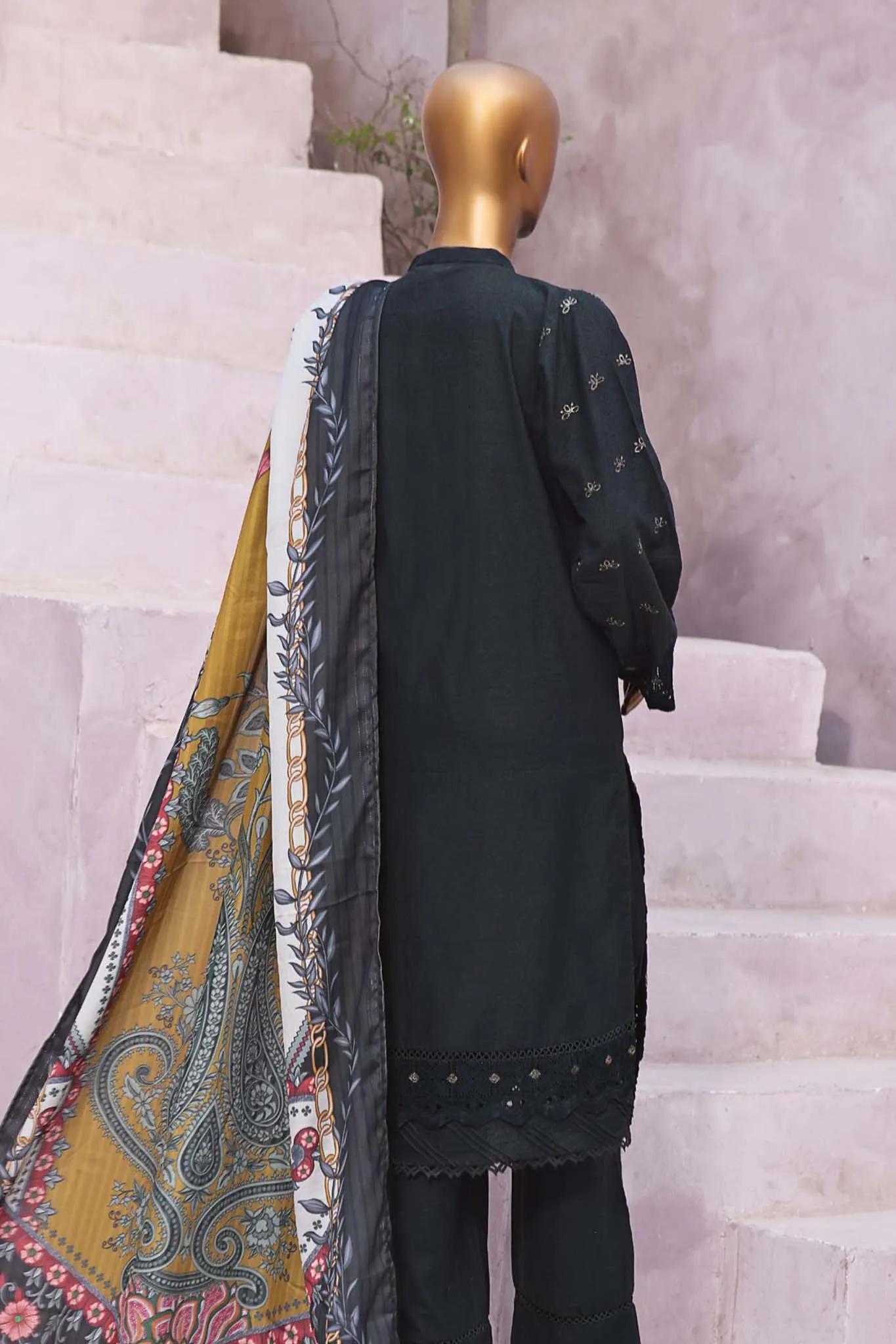 Sada Bahar Stitched 3 Piece Karandi Emb Shawl Vol 02 Collection'2023-KCK-Green