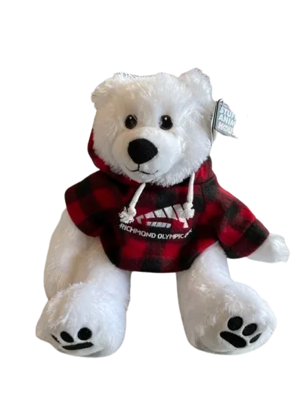 SAH 12" Cuddle Critter Polar Bear w Richmond Olympic Oval Hoodie