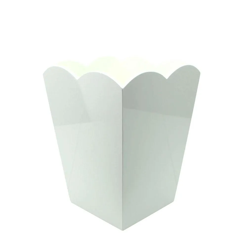 Scalloped Bin | White