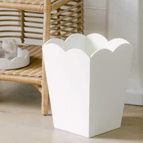 Scalloped Bin | White